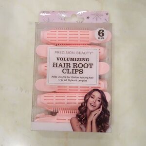 Volumizing Hair Root Clips by Precision Beauty - Set of 6 Pink Clips - Brand New